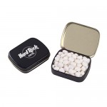 Small Hinged Tin - White Mints Logo Branded