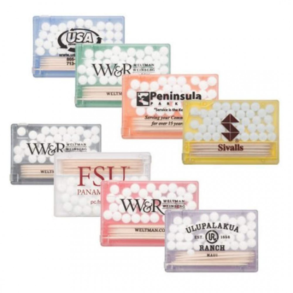 Rectangle Mints & Toothpicks - Solid Orange Custom Imprinted Rectangle Mints & Toothpicks - Solid Orange Custom Imprinted