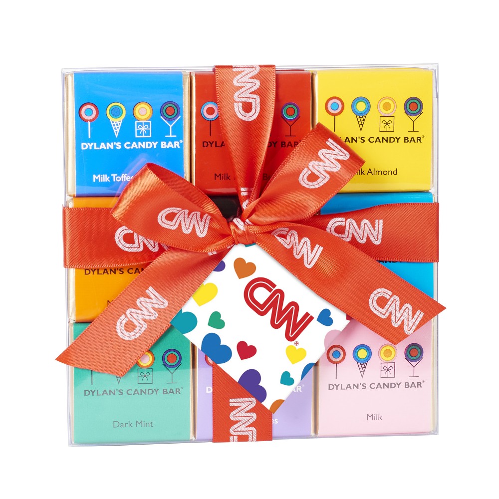 Custom Imprinted Dylan's Candy Bar - 18 Piece Chocolate Square Gift Pack with Ribbon & Hang Tag Custom Imprinted Dylan's Candy Bar - 18 Piece Chocolate Square Gift Pack with Ribbon & Hang Tag