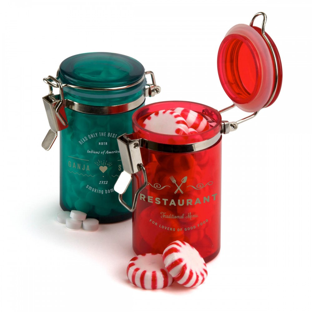 Round Plastic Candy Jar Custom Printed Round Plastic Candy Jar Custom Printed