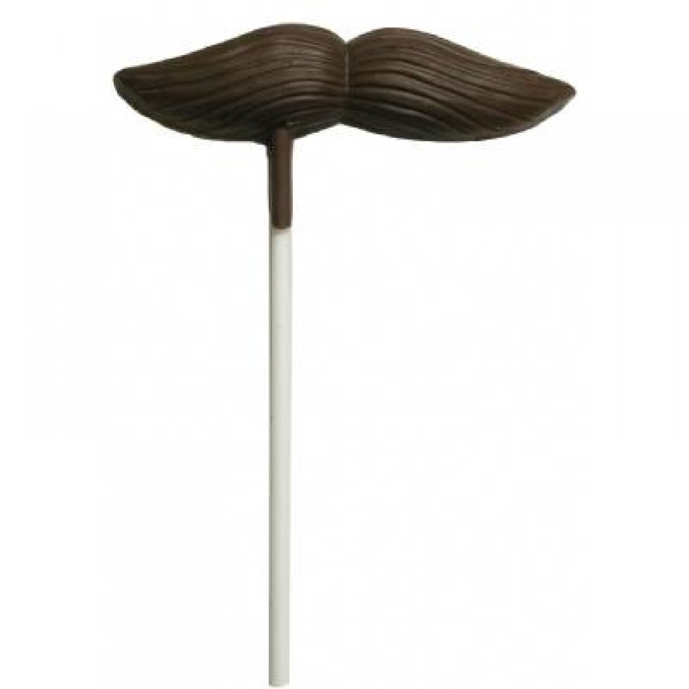 1.92 Oz. Chocolate Moustache Straight Custom Imprinted