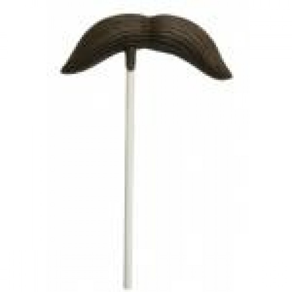 Promotional 1.92 Oz. Chocolate Moustache Arched Down On A Stick