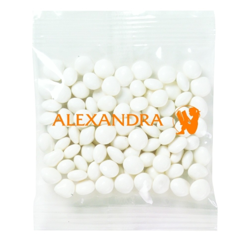 Logo Branded Promo Snax - White Mints (1 Oz.) Logo Branded Promo Snax - White Mints (1 Oz.)