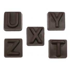 Logo Branded Alphabet Blocks Letter V Stock Chocolate Shape