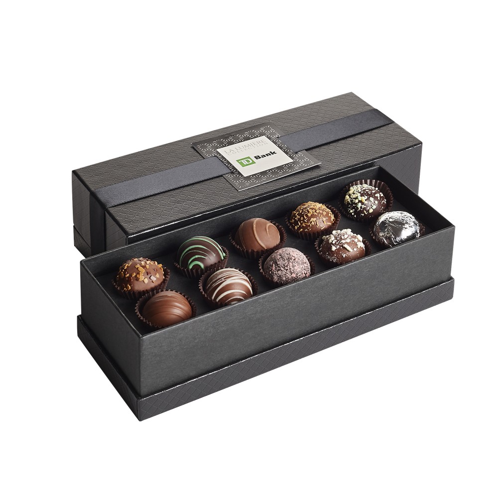 Promotional La Lumiere Collection - 10 piece Belgian Chocolate Signature Truffle Box - After Dinner with Buckle