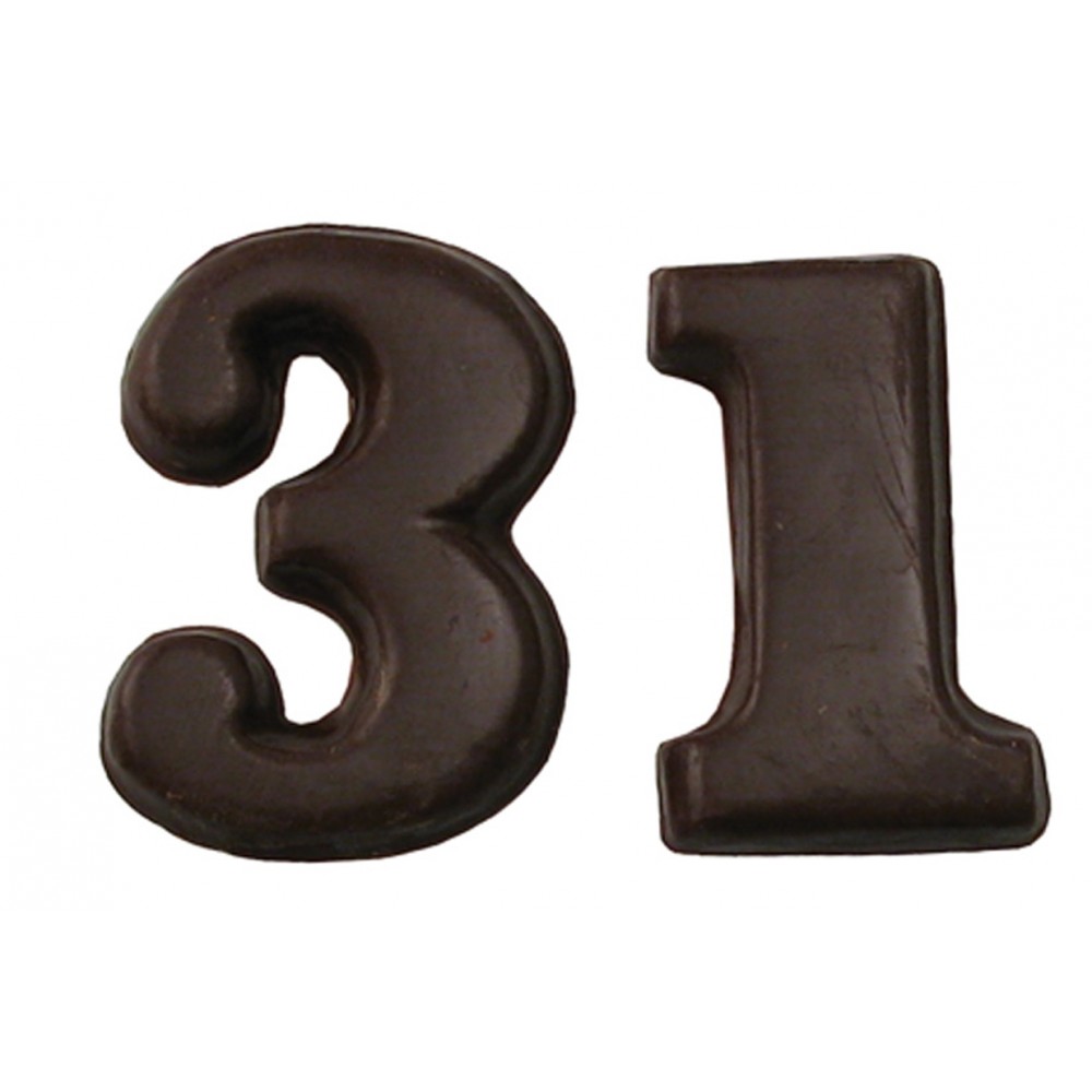 Medium Number 8 Stock Chocolate Shape Custom Imprinted