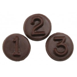 Logo Branded Number Rounds 3 Stock Chocolate Shape