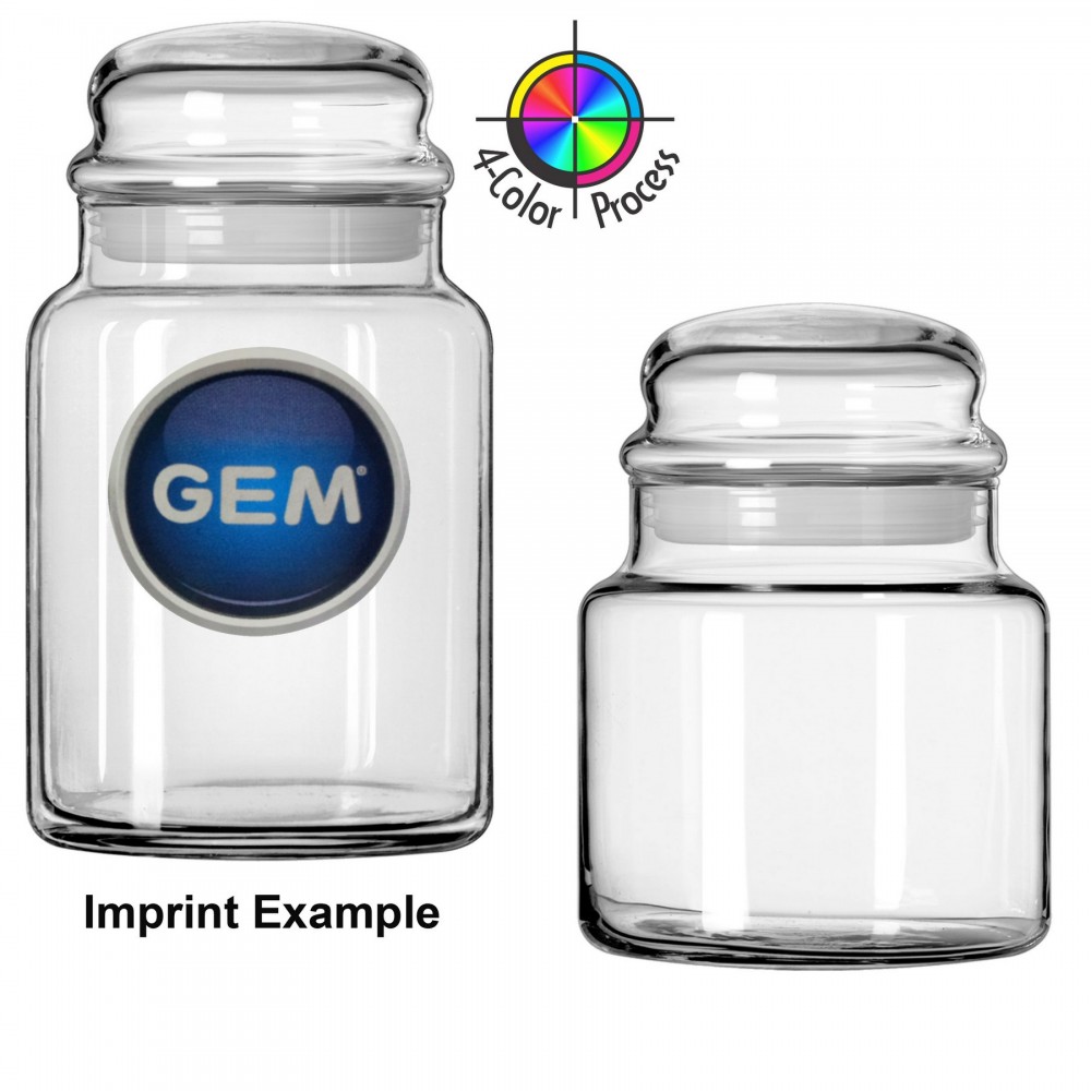 Logo Branded 22 Oz. #16 Bubble-Top Candy Jar (4 Color Process) Logo Branded 22 Oz. #16 Bubble-Top Candy Jar (4 Color Process)