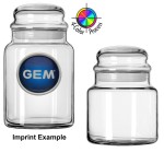 Logo Branded 22 Oz. #16 Bubble-Top Candy Jar (4 Color Process)