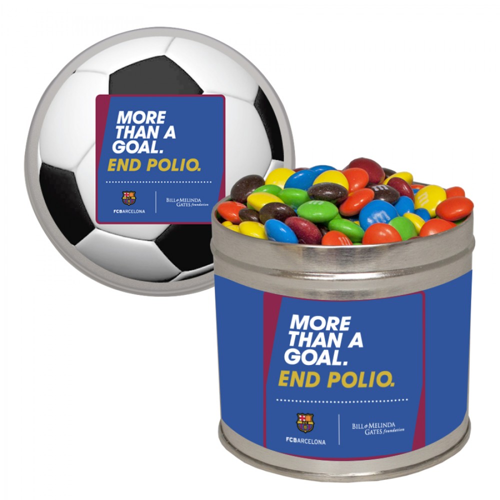 Logo Branded Half Quart Tin w/ M&M's Logo Branded Half Quart Tin w/ M&M's