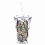 Custom Imprinted 16 Oz. Clear Acrylic Tumbler W/Wrapped Gourmet Cookies (10 Piece)