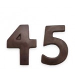 Large Number 4 Stock Chocolate Shape Logo Branded