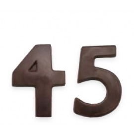 Large Number 4 Stock Chocolate Shape Logo Branded