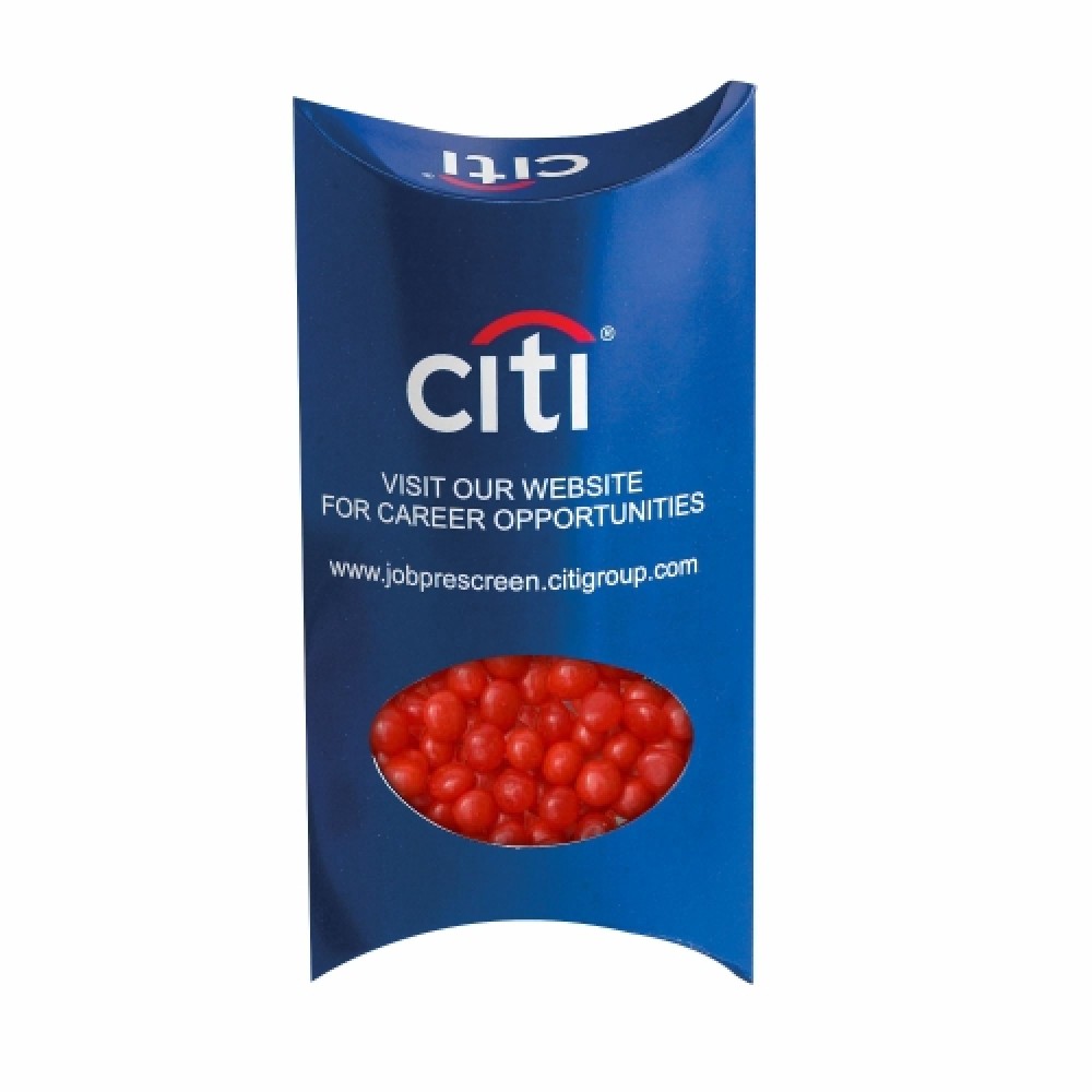 Pillow Box with Window - Red Hots Custom Imprinted Pillow Box with Window - Red Hots Custom Imprinted