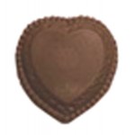 0.72 Oz. Large Chocolate Heart w/Scallops Custom Printed