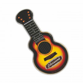 Gold Acoustic Guitar Shaped Mint Tin Custom Printed