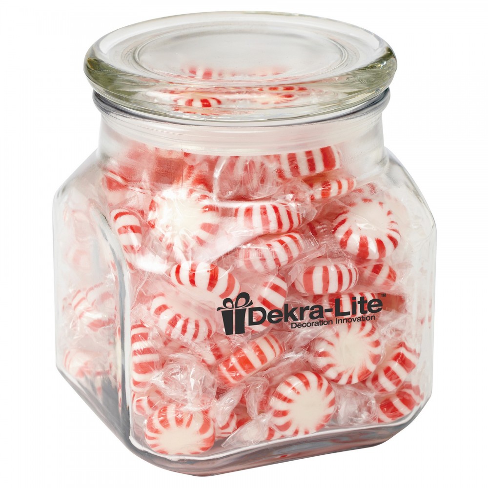 Custom Imprinted Contemporary Glass Jar - Starlight Mints (32 Oz.) Custom Imprinted Contemporary Glass Jar - Starlight Mints (32 Oz.)