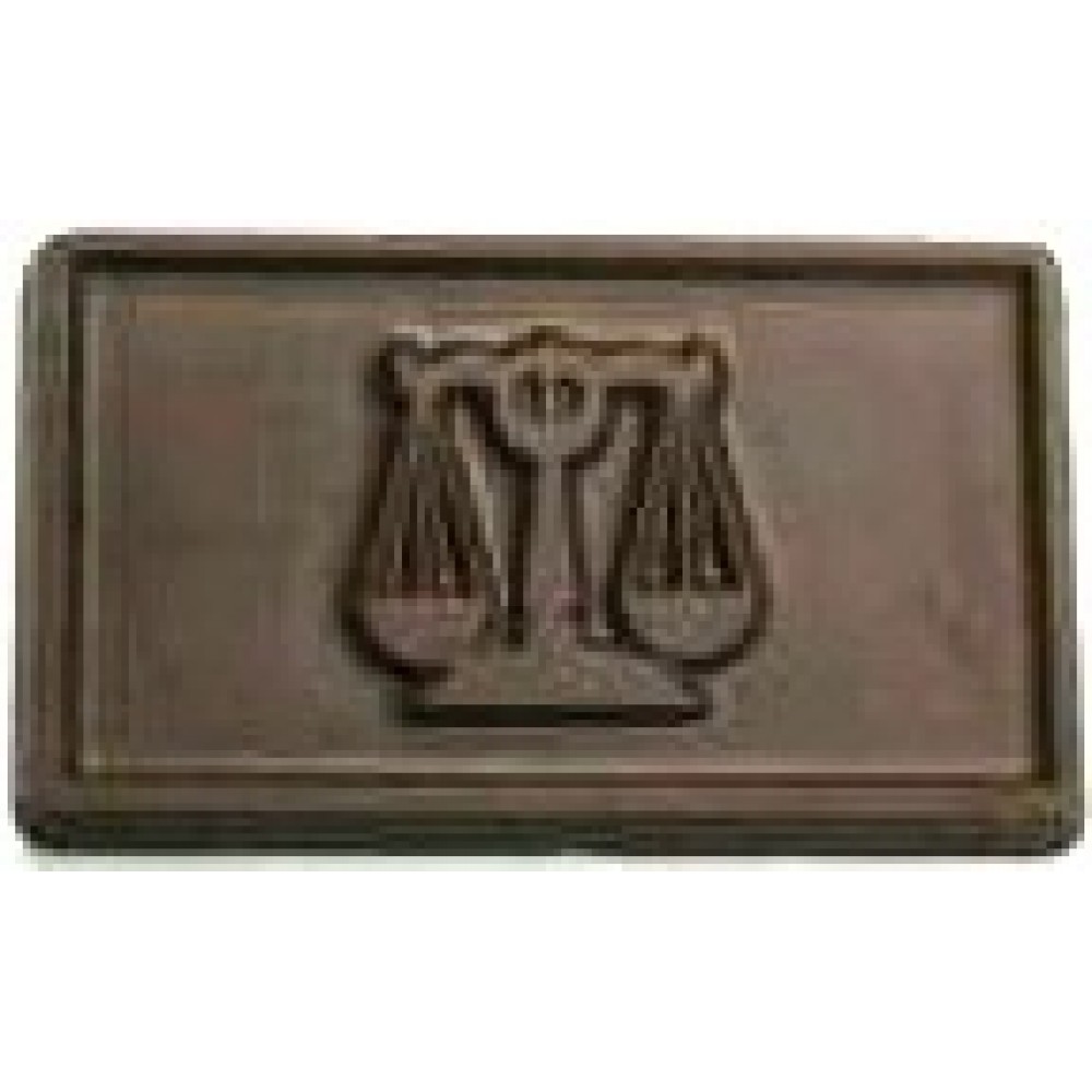 1.44 Oz. Scales Of Justice Chocolate Business Card Custom Imprinted