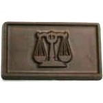 1.44 Oz. Scales Of Justice Chocolate Business Card Custom Imprinted