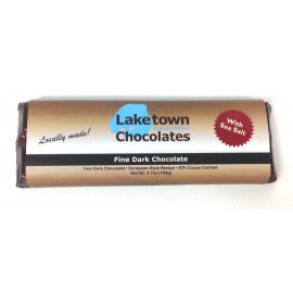 Fine Dark Chocolate Chunky Gourmet Bar w/Sea Salt Logo Branded