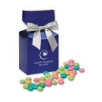 Chocolate Gourmet Mints in Metallic Blue Gift Box Custom Imprinted