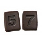 Custom Imprinted Number Rectangle 3 Stock Chocolate Shape