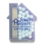 House shaped Mints/Toothpicks - Clear Frost Custom Printed