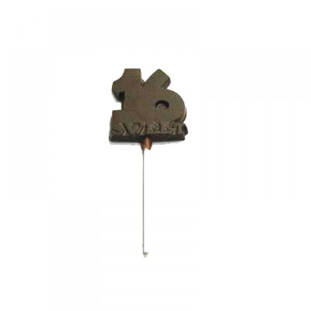 Logo Branded 0.80 Oz. Chocolate Sweet 16 On A Stick Large