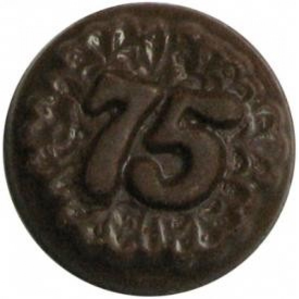 Logo Branded 0.24 Oz. Chocolate 75th Anniversary Round Decorated Logo Branded 0.24 Oz. Chocolate 75th Anniversary Round Decorated