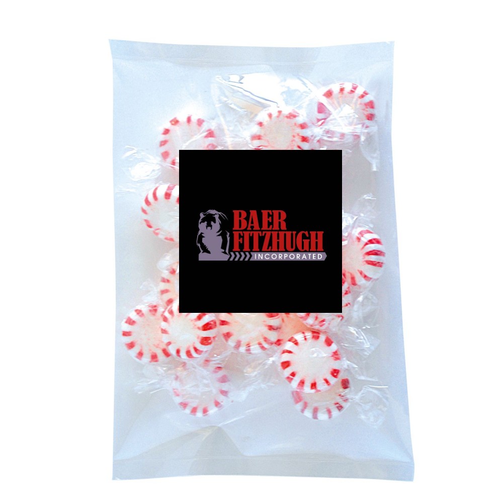 Striped Peppermints in Lg Label Pack Custom Printed