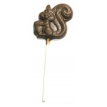 0.56 Oz. Chocolate Squirrel On A Stick Logo Branded
