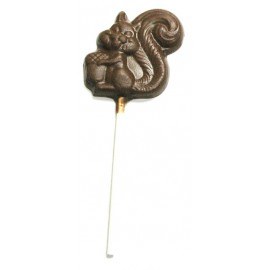 0.56 Oz. Chocolate Squirrel On A Stick Logo Branded