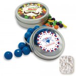 Custom Imprinted Rim Tin w/ Window Mini Mints Candy by Color