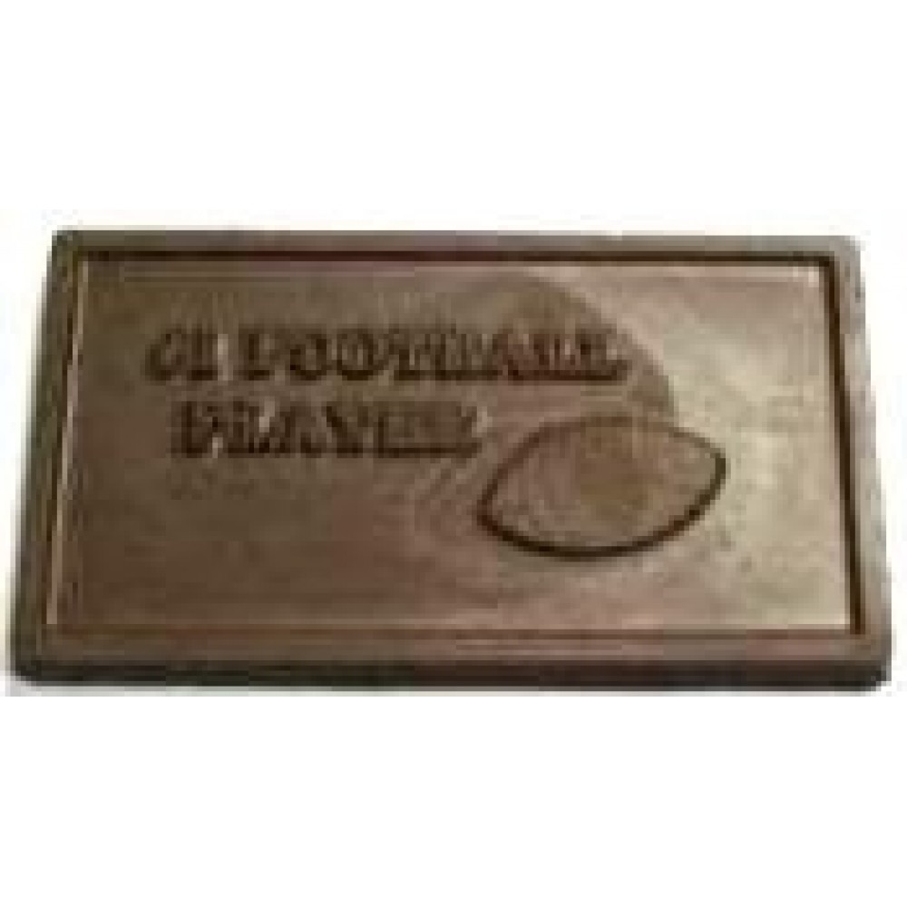 1.44 Oz. #1 Football Player Chocolate Business Card Logo Branded