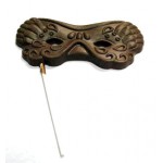 5.28 Oz. Large Chocolate Mardi Gras Mask on a Stick Custom Printed
