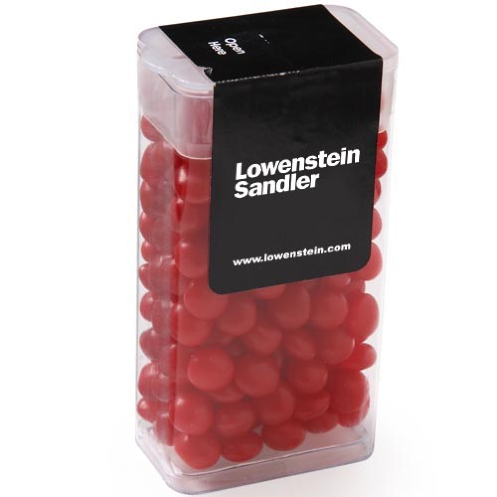 Custom Imprinted Medium Flip Top Candy Dispensers - Red Hots Custom Imprinted Medium Flip Top Candy Dispensers - Red Hots