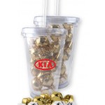 Promotional 16 Oz. Clear Acrylic Tumbler W/Wrapped Truffles (15 Piece)