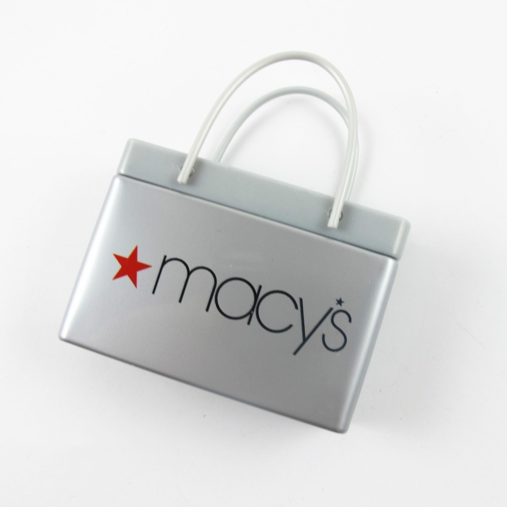 Silver Shopping Bag Mint Tin Custom Printed Silver Shopping Bag Mint Tin Custom Printed