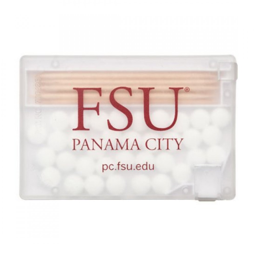 Rectangle Mints & Toothpicks - Solid White Custom Printed Rectangle Mints & Toothpicks - Solid White Custom Printed