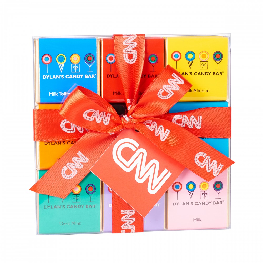 Dylan's Candy Bar - 18 Piece Chocolate Square Gift Pack with Ribbon & Hang Tag Custom Printed Dylan's Candy Bar - 18 Piece Chocolate Square Gift Pack with Ribbon & Hang Tag Custom Printed