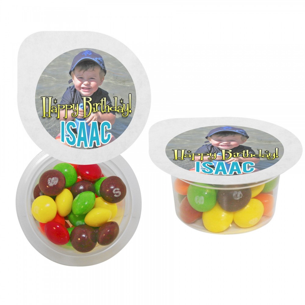 Small 4 Color Cup of Candy w/B Fill Logo Branded Small 4 Color Cup of Candy w/B Fill Logo Branded