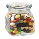Promotional Contemporary Glass Jar - Jelly Belly Jelly Beans (10 Oz.)