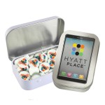 Rectangular Tin - Imprinted Round Mints Custom Imprinted