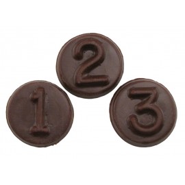 Number Rounds 1 Stock Chocolate Shape Custom Imprinted