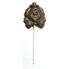 Custom Imprinted 0.8 Oz. Chocolate Clown Face On A Stick