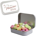 Logo Branded Large Mint Tin with Conversation Hearts