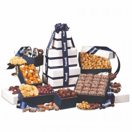 Navy Blue The "Park Avenue" Ultimate Snack Tower Custom Printed