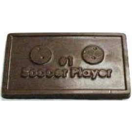 Logo Branded 1.44 Oz. #1 Soccer Player Chocolate Business Card Bar