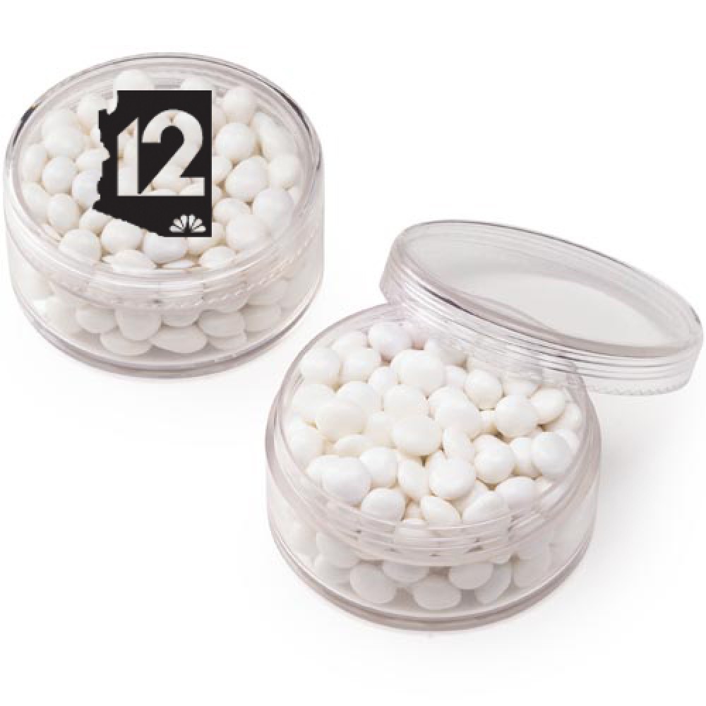 Custom Imprinted Round Container w/ White Mints (1.6 Oz.) Custom Imprinted Round Container w/ White Mints (1.6 Oz.)