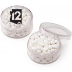 Custom Imprinted Round Container w/ White Mints (1.6 Oz.)